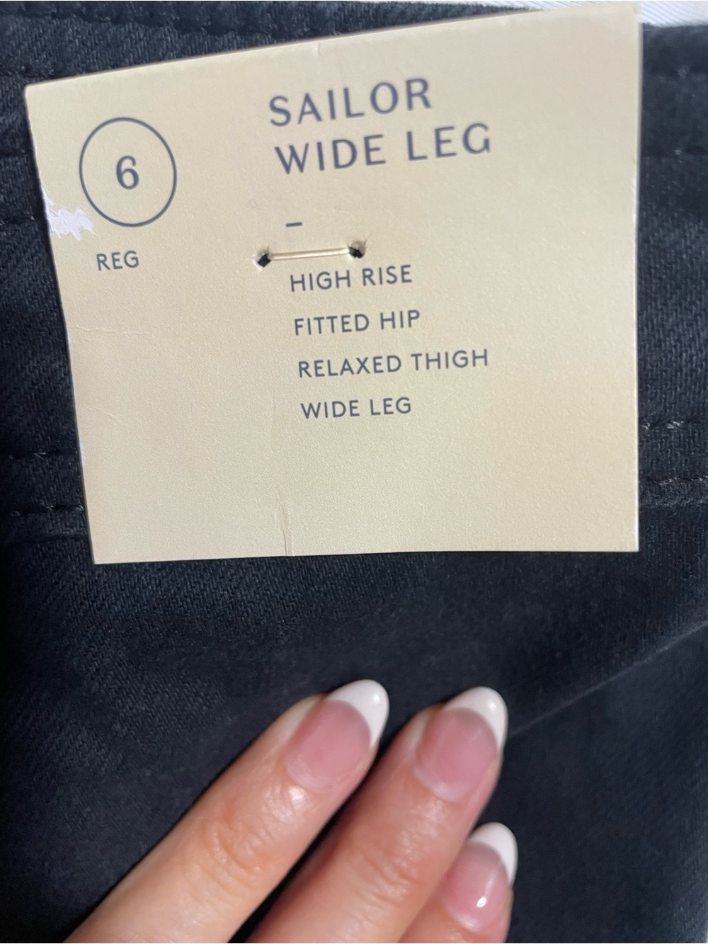 Universal Thread Sailor Wide Leg Jeans NWT Size 6 Black High Rise Cropped - Picture 8 of 9